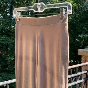 Zara Trafaluc beige knit flowy pants